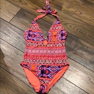 Halter, v cut La Blanca Bathing Suit